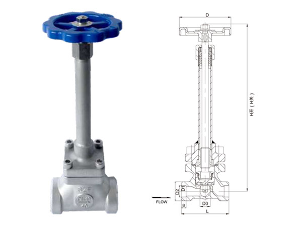 DJF-D系列低溫長軸截止閥