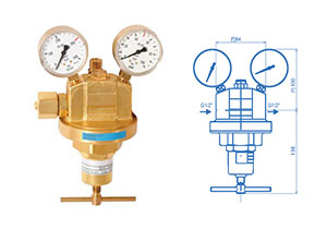 MESSER梅塞爾U15大流量氫氣減壓閥